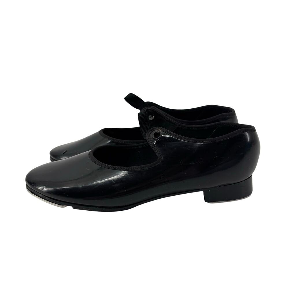 Capezio Girls Sz 1.5 Tap Dance Black Mary Janes Shoes Tele Tone